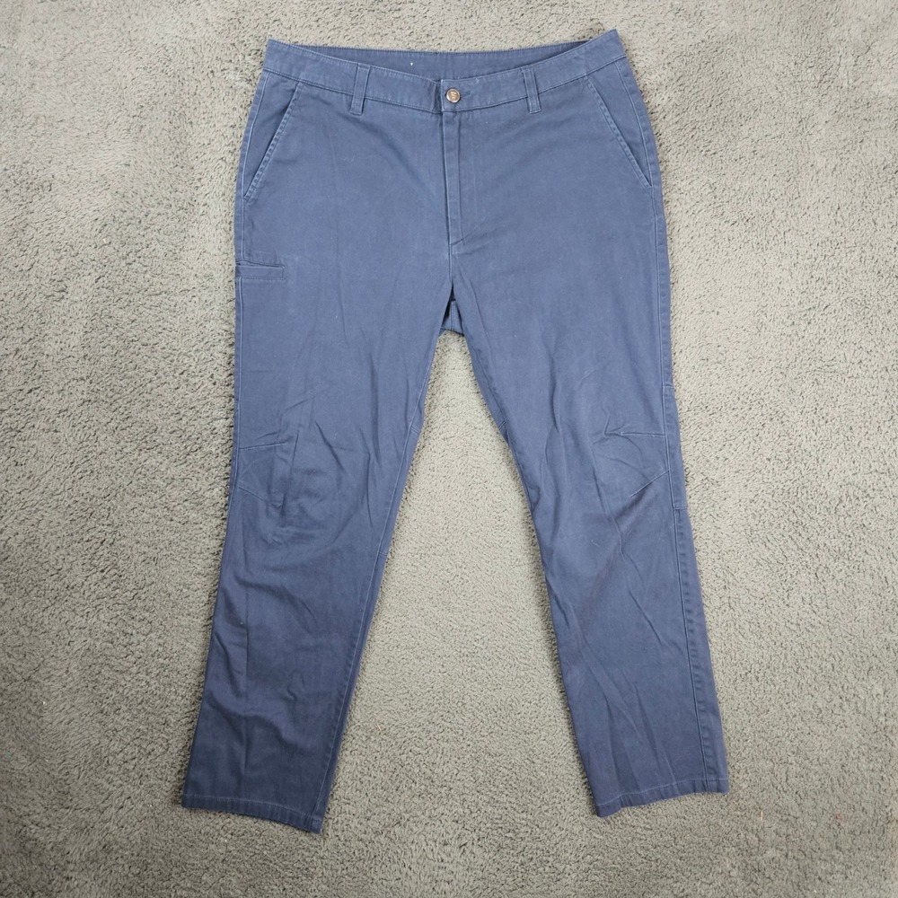 BYLT Premium Basics Mens Classic Chino Pant Navy Blue‎ Size L Stretch Cotton